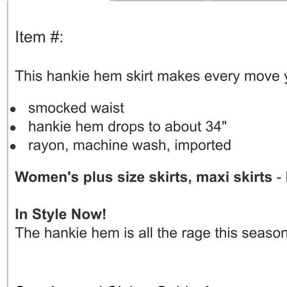 Plus size Hankie Hem Boho Aztec Maxi Skirt 18W 20W - Picture 4 of 5